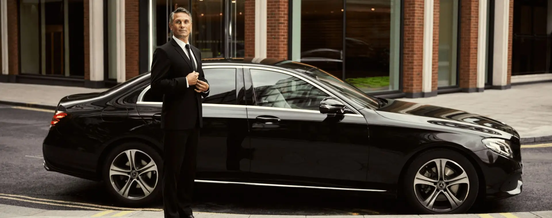Mercedes S-Class luxury chauffeur vehicle exterior