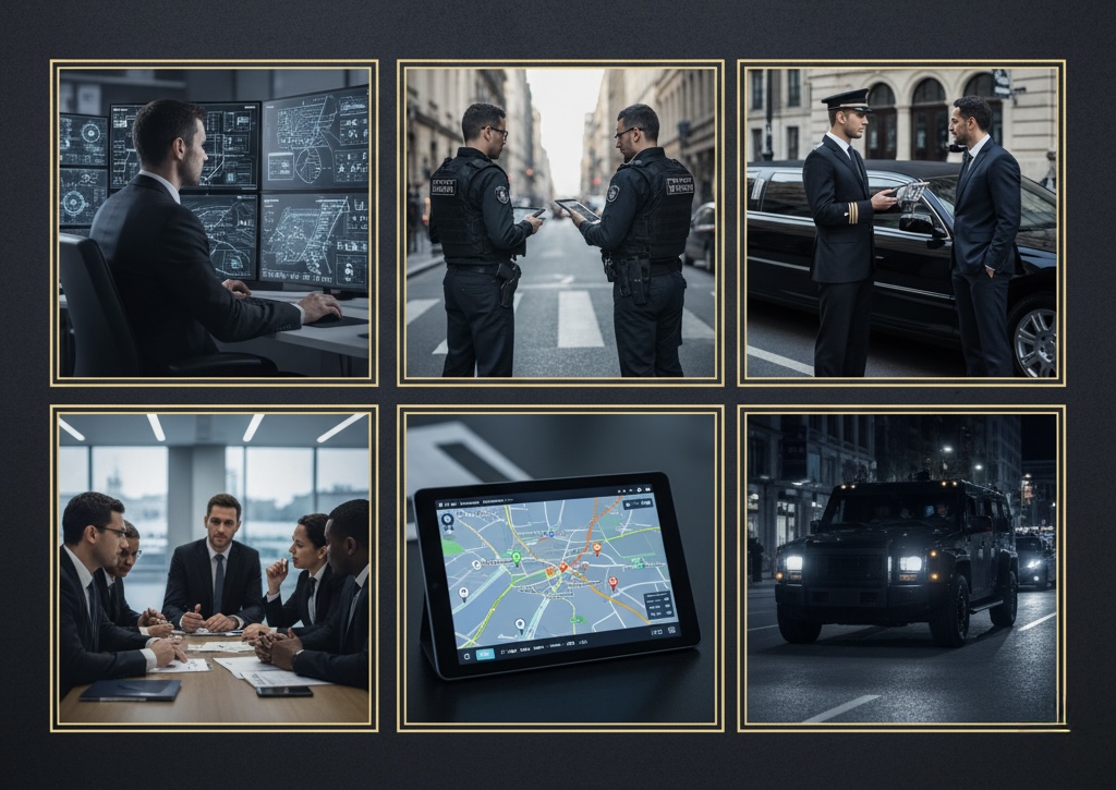 Travel planning management close protection